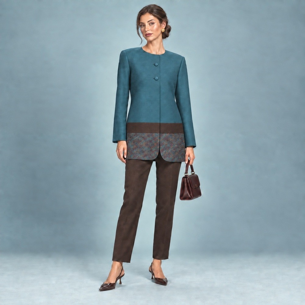 McCall's 2092 90s Minimalist Jacket Top Pants Skirt Sz M 12-14 Color Block UC